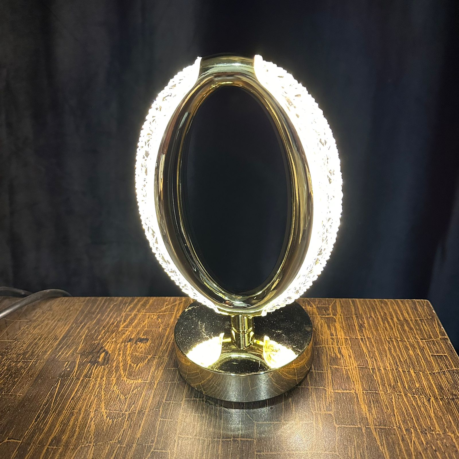 Luxury Gold-Plated Side Table Lamp with Multicolor Lighting – Rechargeable & Modern Design - imixpress.com