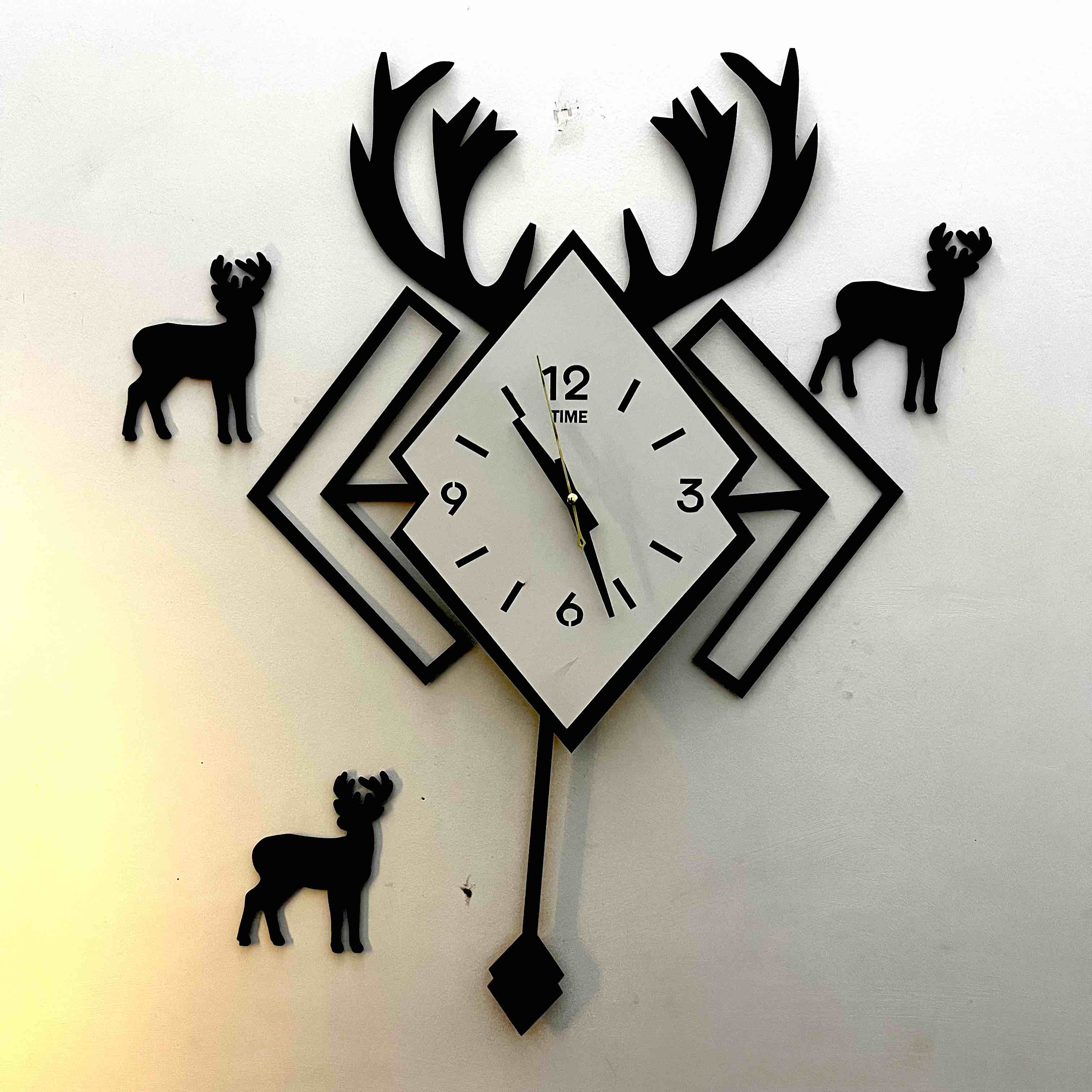 Diamond Shape Pendulum Wall Clock - imixpress.com