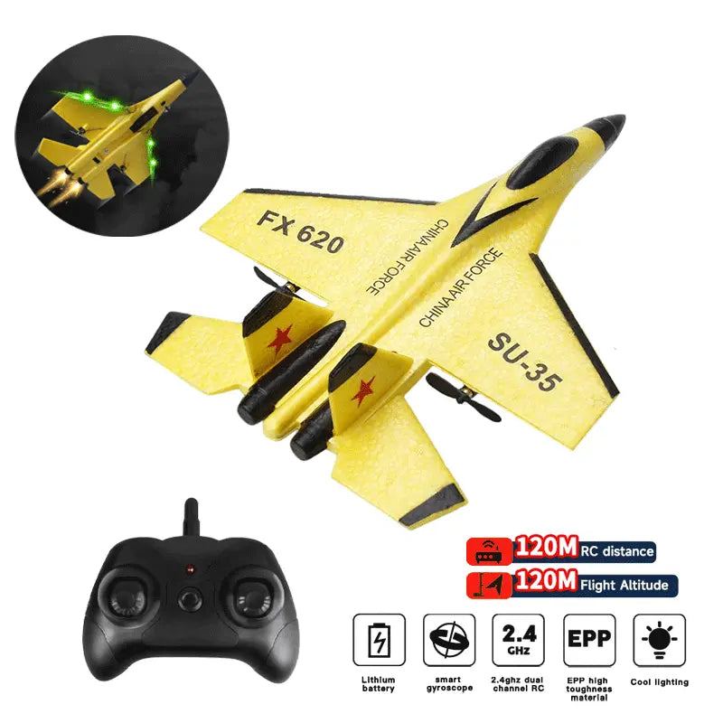 Remote Control Flying Foam Airplane RC Plane for Kids - imixpress.com