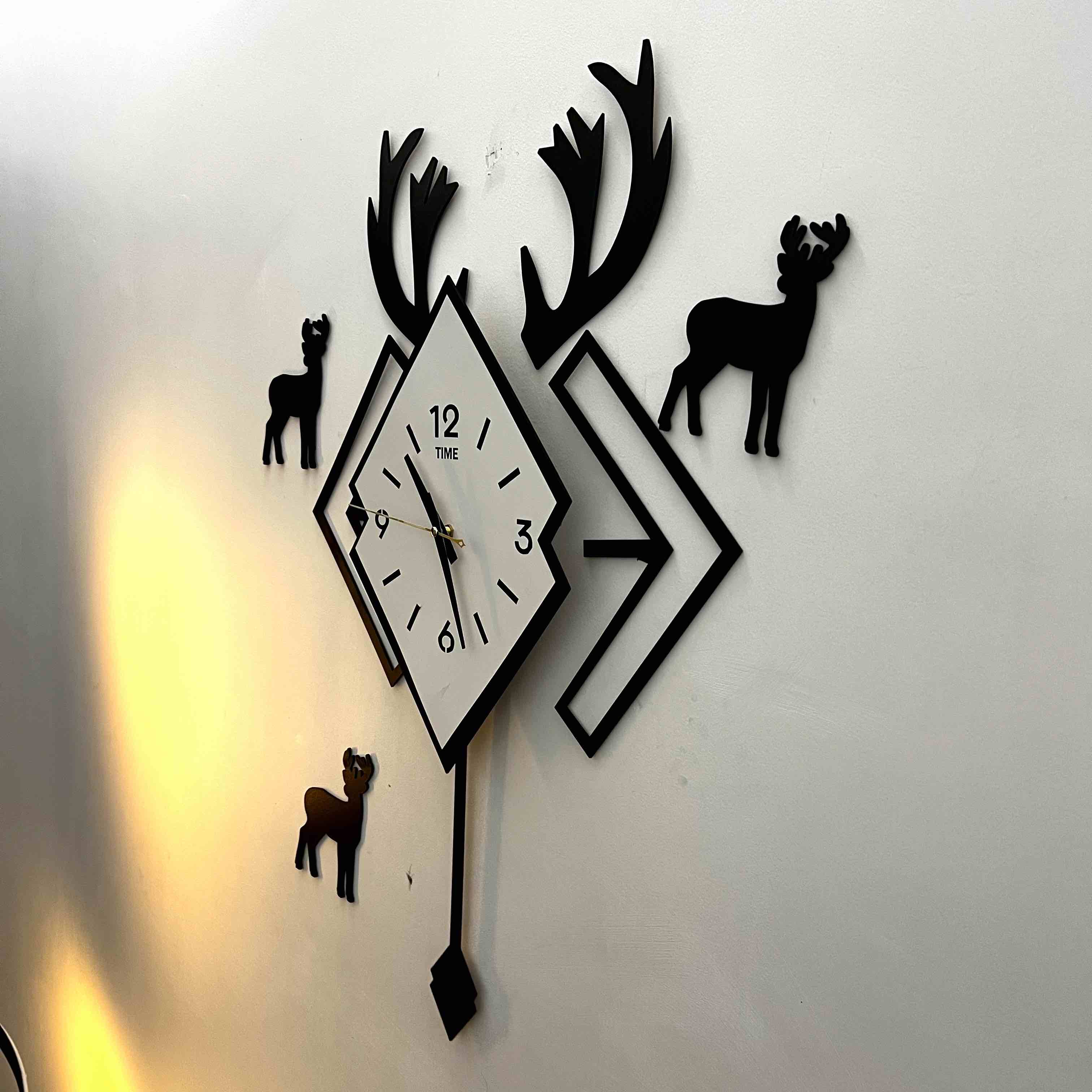 Diamond Shape Pendulum Wall Clock - imixpress.com