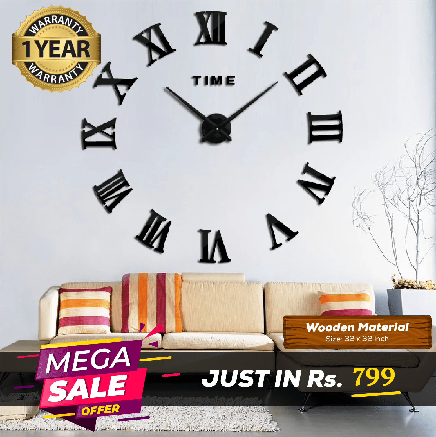 Summer Biggest Sale Buy 1 DIY Clock Get Free Hexagons Mirrors - imixpress.com