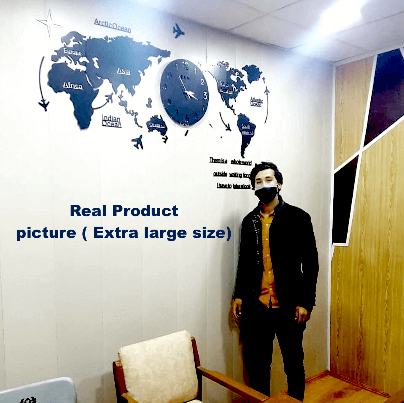 World Map Wall Clock - Wall Clock - imixpress.com