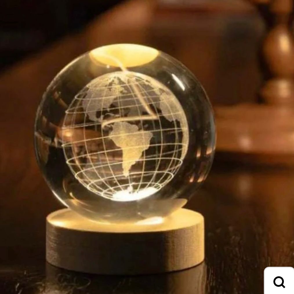 Night Light with Heavenly Bodies Enclosed in Glass – Elegant Home & Office Decor - imixpress.com