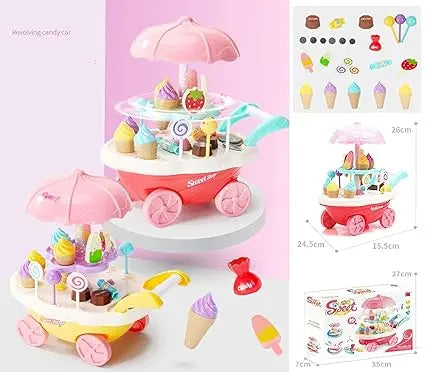 Sweet Cake Cart Toy LED Lights and Music Toy for Kids ( 30 Pieces) - imixpress.com