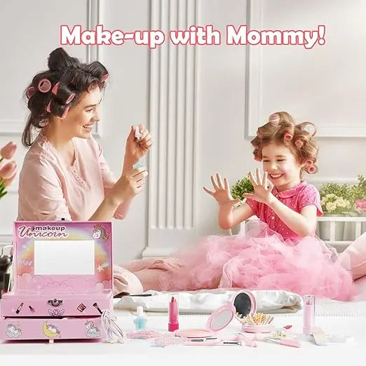 Unicorn Girls Safe & Pretend Play Cosmetic Makeup Case Beauty Kit - imixpress.com