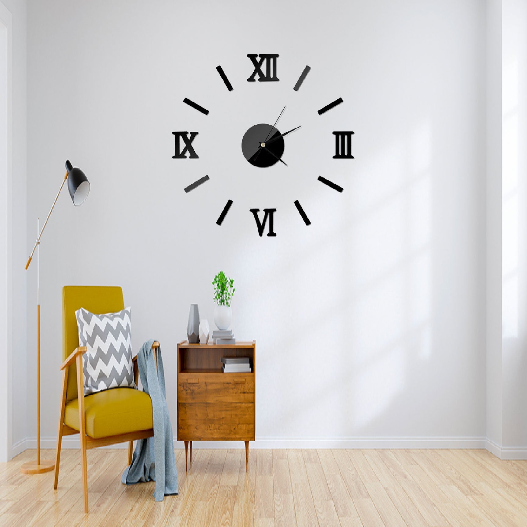 Acrylic Wall Clock(Roman_Strips) - imixpress.com