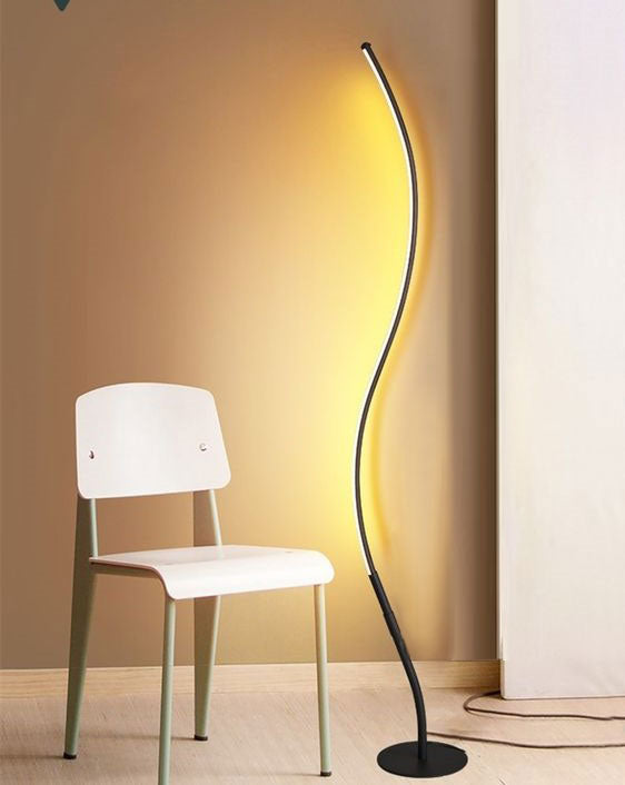 MODERN WAVY TWISTED STANDING CORNER NEON LAMP - imixpress.com