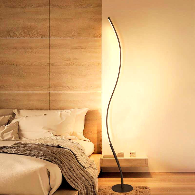 MODERN WAVY TWISTED STANDING CORNER NEON LAMP - imixpress.com