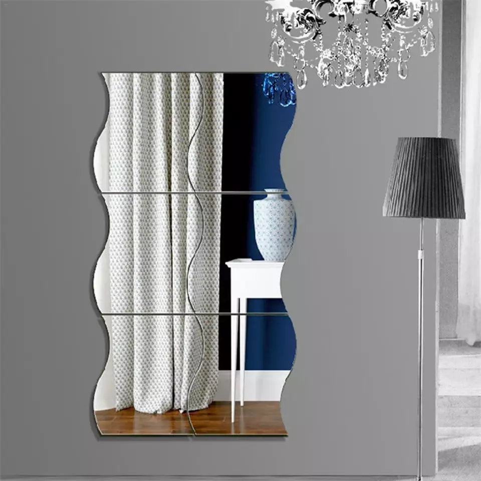 6x Silver Acrlyic Mirror(Big Size Zigzag) - imixpress.com