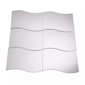6x Silver Acrlyic Mirror(Big Size Zigzag) - imixpress.com