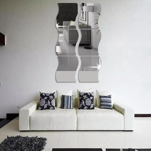 6x Silver Acrlyic Mirror(Big Size Zigzag) - imixpress.com