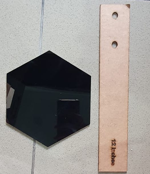 12x Acrylic Hexagon wall decor(Black) - Wall Decoration - imixpress.com