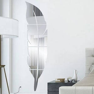 Silver Acrylic Leaf Mirror - imixpress.com