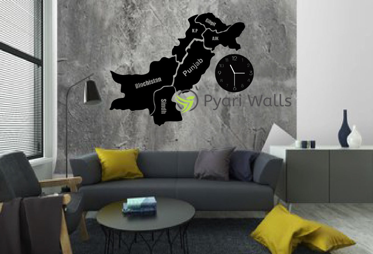Pakistan Map Wall Clock with Rope Light (large) - imixpress.com