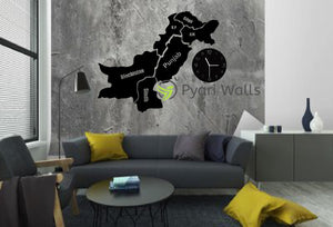 Pakistan Map Wall Clock with Rope Light (large) - imixpress.com
