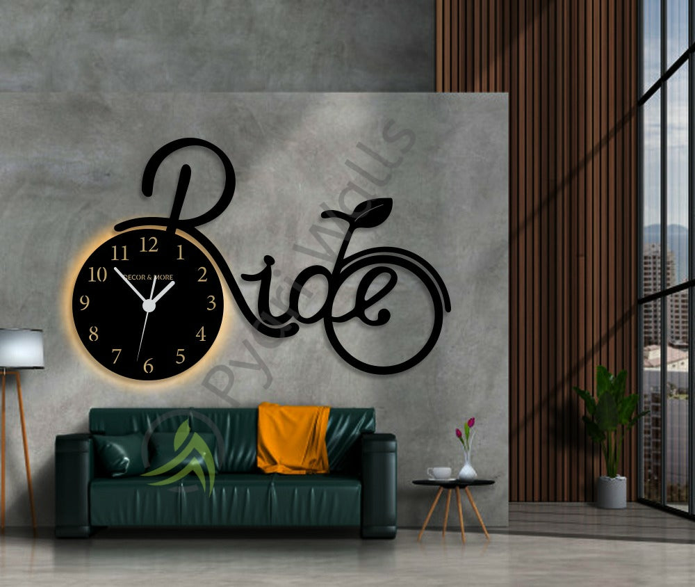 Premium Home Wall Clock with Rope Light (Big Cycle) - imixpress.com