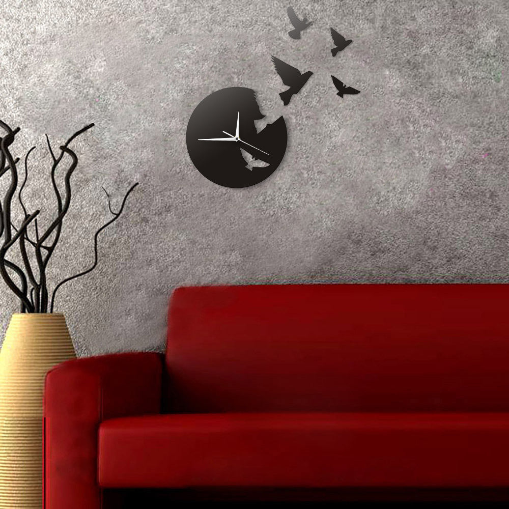 Bird Clock black: A1 - imixpress.com