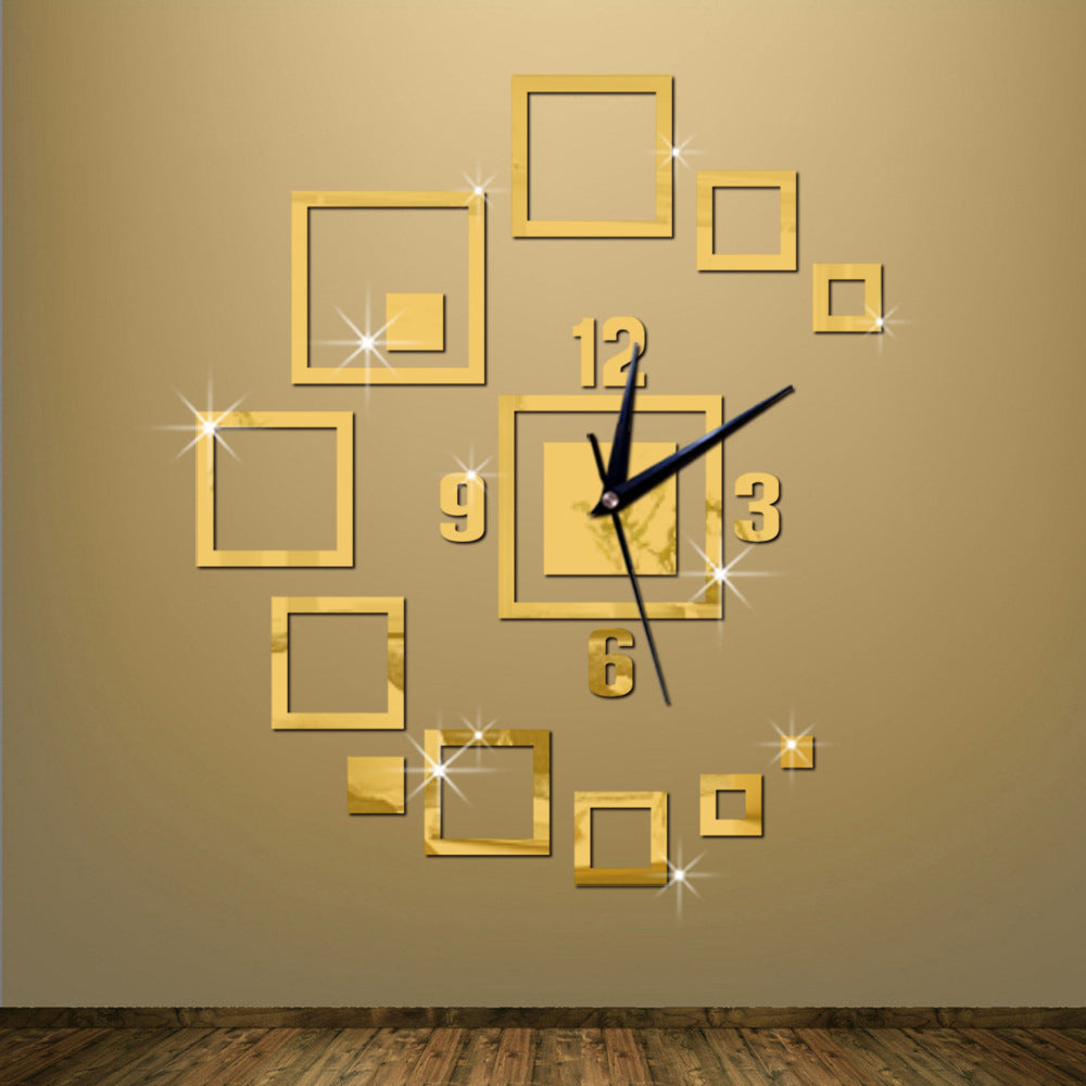 Gold acrylic clock, code : a6 - imixpress.com