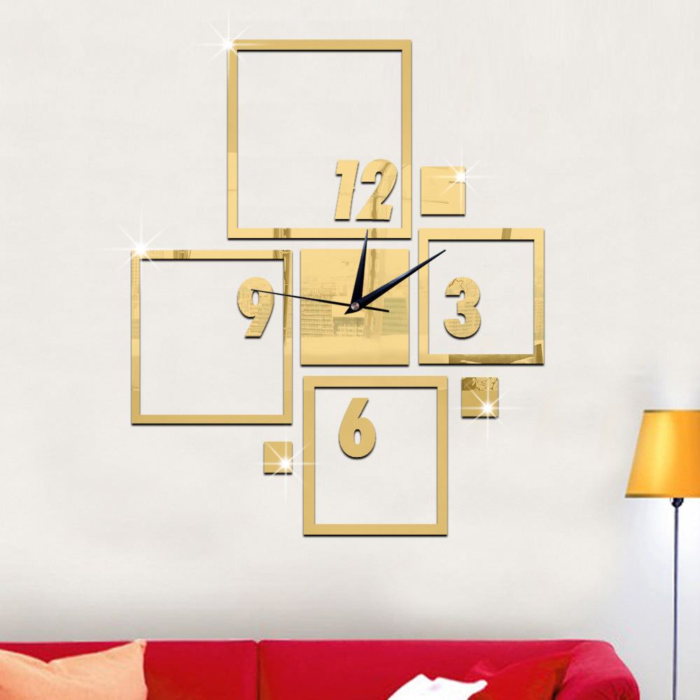 Acrylic decor clock : DM03 - Gold - imixpress.com
