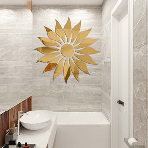 Silver Sunflower Home Decor Mirror(Acrylic) - imixpress.com