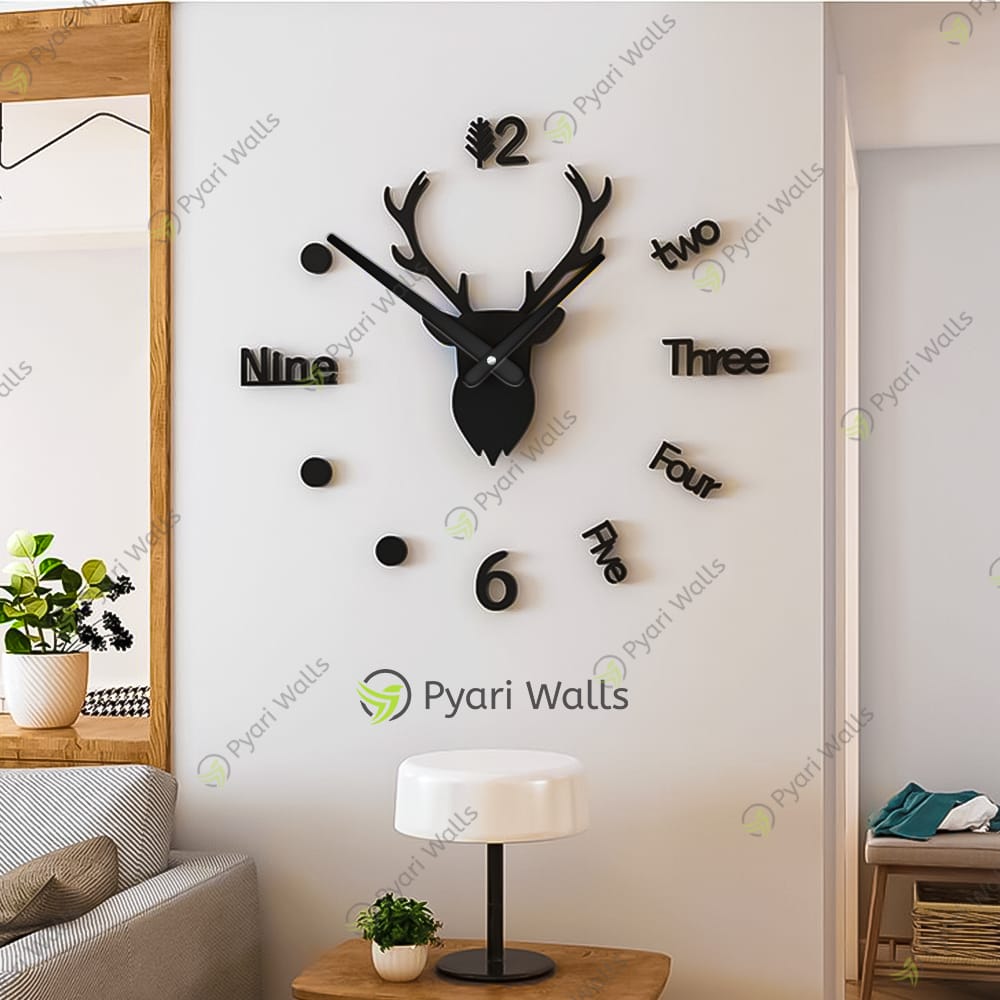 Deer Wall Clock Large - Hot Selling markhor - imixpress.com