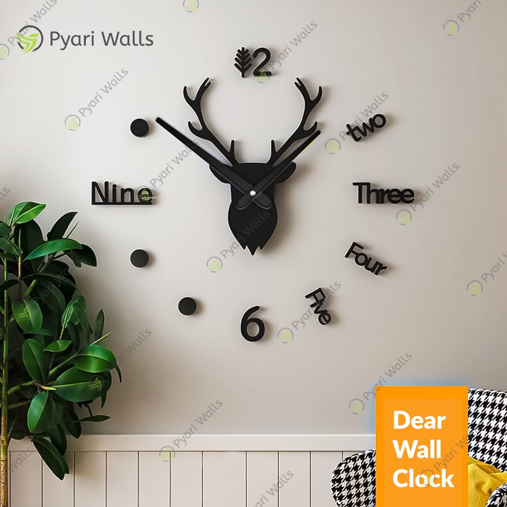 Deer Wall Clock Large - Hot Selling markhor - imixpress.com