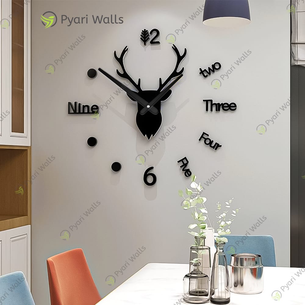 Deer Wall Clock Large - Hot Selling markhor - imixpress.com
