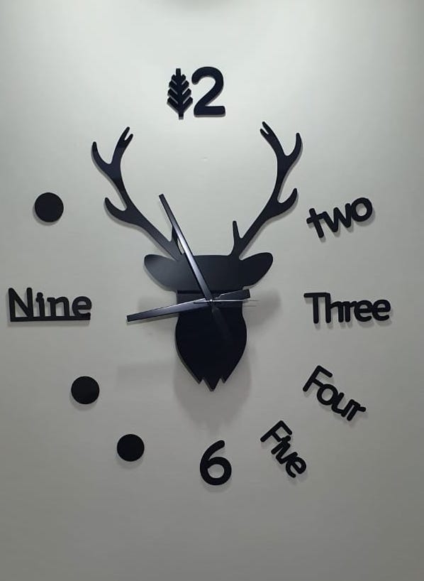 Deer Wall Clock Large - Hot Selling markhor - imixpress.com