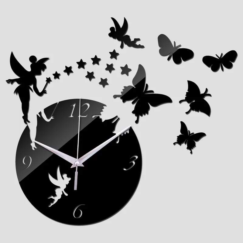 Fairy Clock Black - imixpress.com