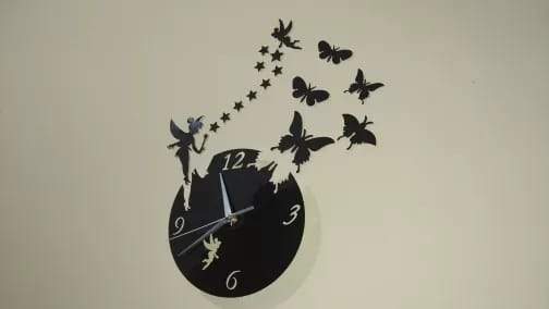 Fairy Clock Black - imixpress.com