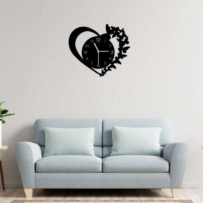 Heart with butterflies Clock - imixpress.com