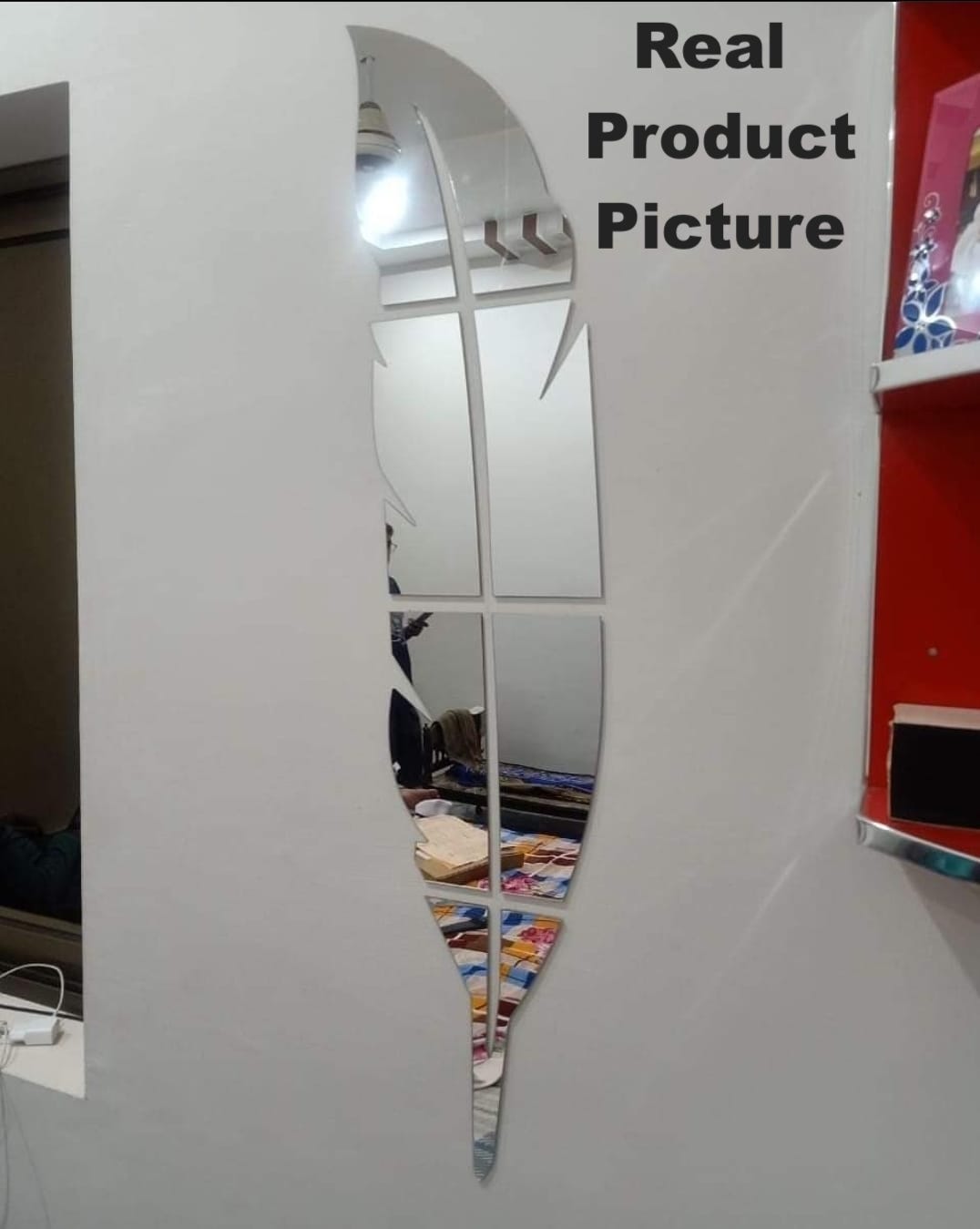 Silver Acrylic Leaf Mirror - imixpress.com