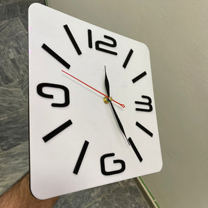 White and Black Shinny Acrylic luxury style wall clock - imixpress.com
