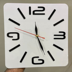 White and Black Shinny Acrylic luxury style wall clock - imixpress.com