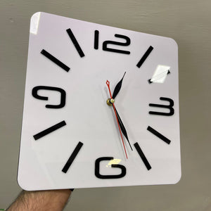 White and Black Shinny Acrylic luxury style wall clock - imixpress.com