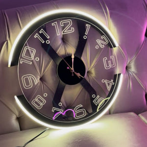 Modern Style Neon Clock Ambient Light - imixpress.com
