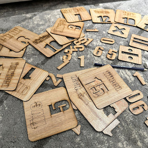 Kids Wooden Drawing Stencils English/Urdu/Mathematics Alphabets Learning Puzzle Toys - imixpress.com