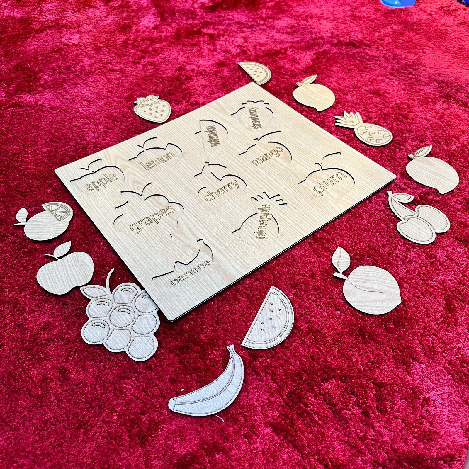 Kids Cognitive Learning Board puzzle Shape/Fruits/vegetables toys - imixpress.com
