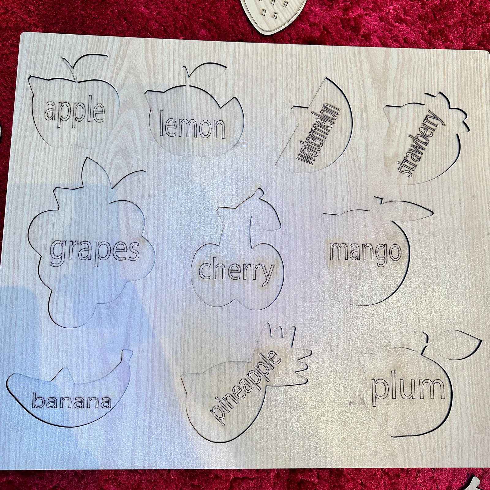 Kids Cognitive Learning Board puzzle Shape/Fruits/vegetables toys - imixpress.com