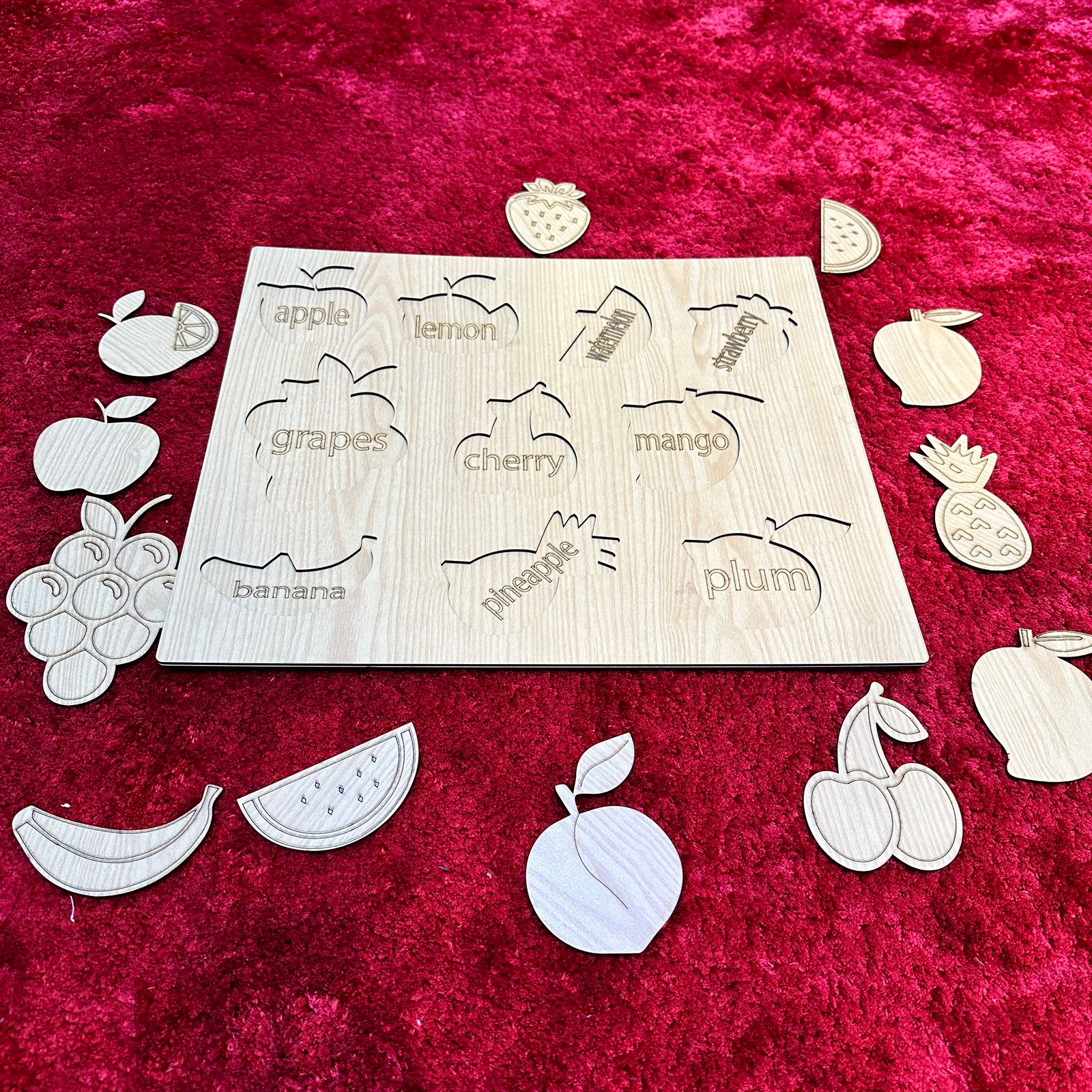 Kids Cognitive Learning Board puzzle Shape/Fruits/vegetables toys - imixpress.com