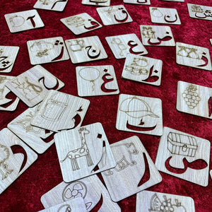 Kids Wooden Drawing Stencils English/Urdu/Mathematics Alphabets Learning Puzzle Toys - imixpress.com