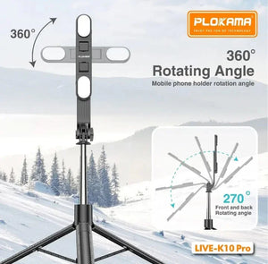 5 in 1 Selfie Stick + Tripod Stand with Bluetooth Remote - imixpress.com