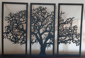 Wall Decor Tree in 3 panels 3 panel tree decor, Engraved Wall Art - imixpress.com
