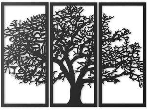Wall Decor Tree in 3 panels 3 panel tree decor, Engraved Wall Art - imixpress.com