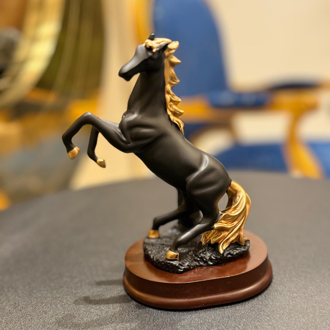 Premium Black Ceramic Horse Sculpture – Elegant Decor for Home & Office - imixpress.com