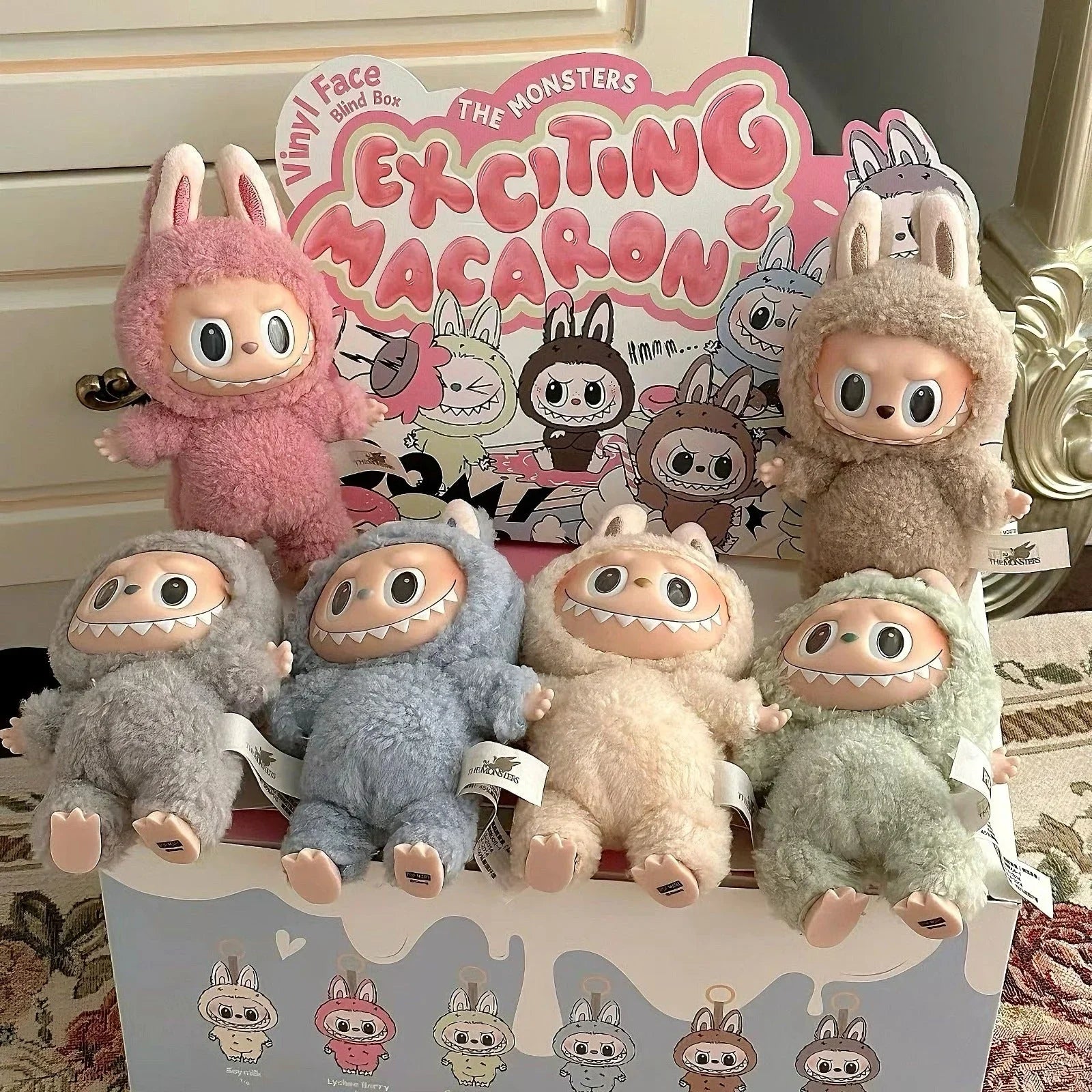 Labubu Macaron Monster Keychain Blind Box (Random Character) - 1 PC - imixpress.com