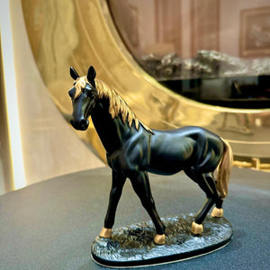 Premium Black Ceramic Horse Sculpture – Elegant Decor for Home & Office - imixpress.com