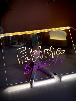 LED Glow Note Board With Night Light 
