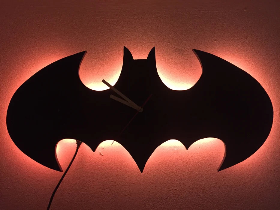 Bat-Man Clock with Rope Light - imixpress.com
