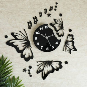 Butterflies with Stars Clock - imixpress.com